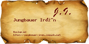 Jungbauer Irén névjegykártya